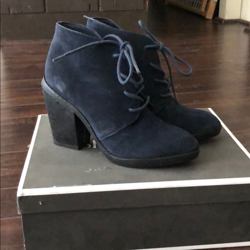 Navy blue booties